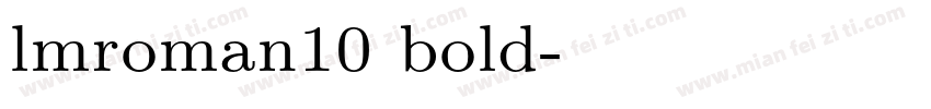 lmroman10 bold字体转换